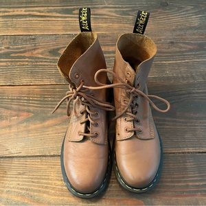 Dr. Martens Tan Lace Up Boots